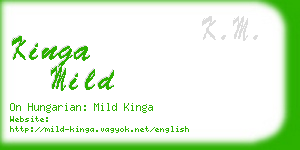 kinga mild business card